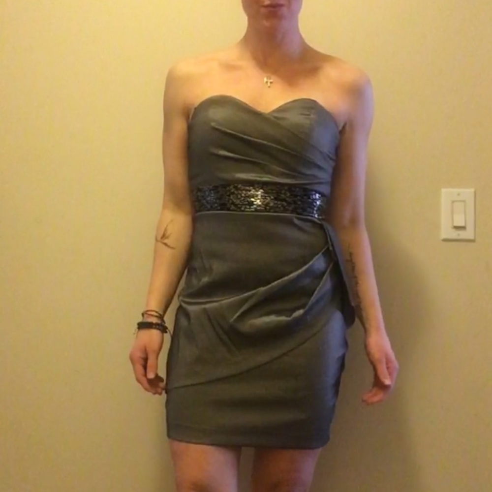 LOVE - Silver Formal Winter Dress